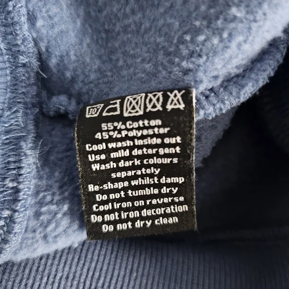 Women's Alphalete Cropped Blue Hoodie, Size S - Picture 5 of 6